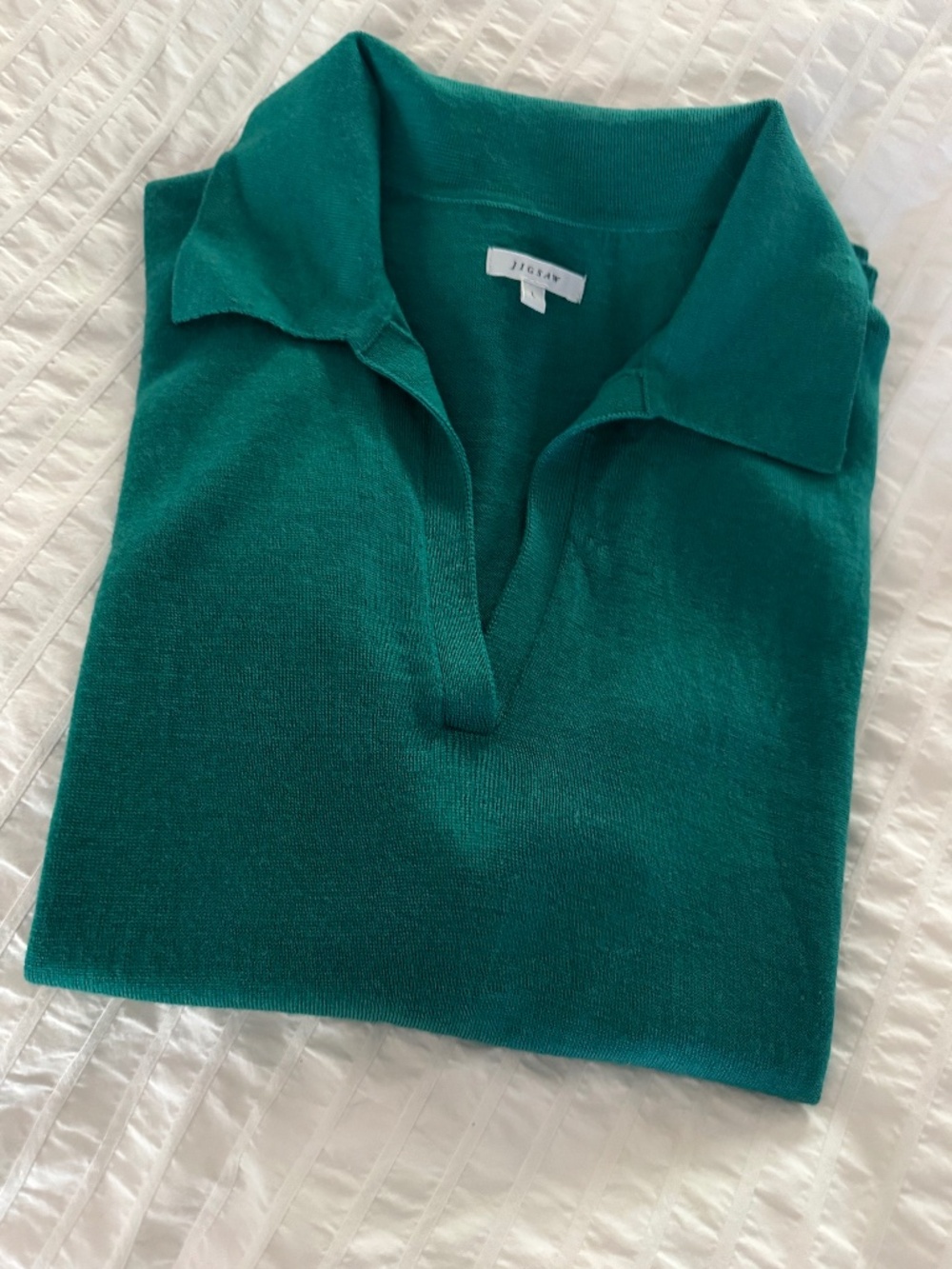 Jigsaw green merino top, NWOT